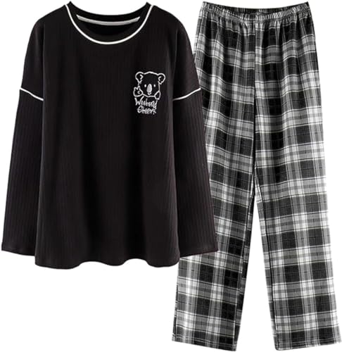 TOKYMOON Mädchen Schlafanzug Set Baumwolle Langarm Zweiteiliger Schlafanzüge Kinder Nachtwäsche T-Shirt und Hose Pyjama Set warme Teenager Mädchen Nightwear Set Loungewear Pyjama U Pyjama U von TOKYMOON