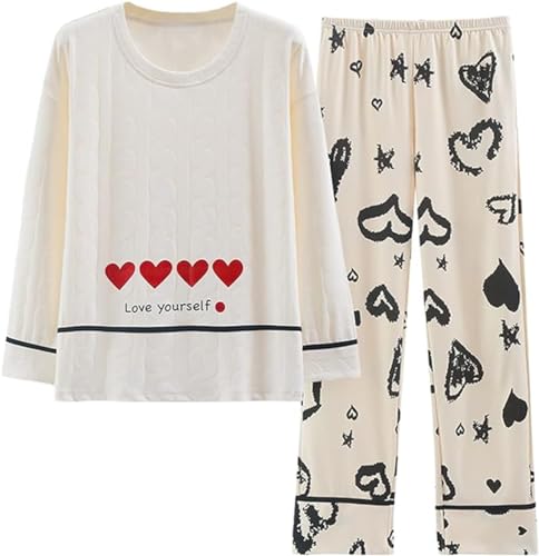 TOKYMOON Mädchen Schlafanzug Set Baumwolle Langarm Zweiteiliger Schlafanzüge Kinder Nachtwäsche T-Shirt und Hose Pyjama Set warme Teenager Mädchen Nightwear Set Loungewear Pyjama Z Pyjama Z von TOKYMOON