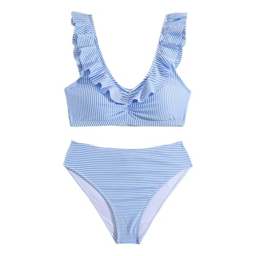 TOKYMOON Mädchen Teenager Bikini Bademode Set Blumendruck Badeanzug mit Bikinihose Sommer Tankini Bikini Swimsuit Schwimmanzug von TOKYMOON