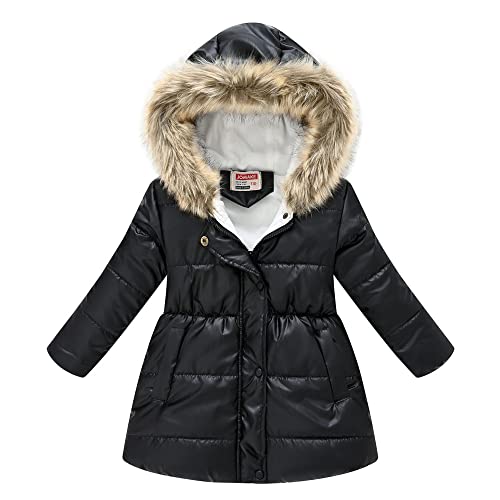 Little Kid Fashion Quilted Jacket Hooded Parka Coat Winter Warm Clothes Age of 1-6 LSHDCER Boys Winter Coat 