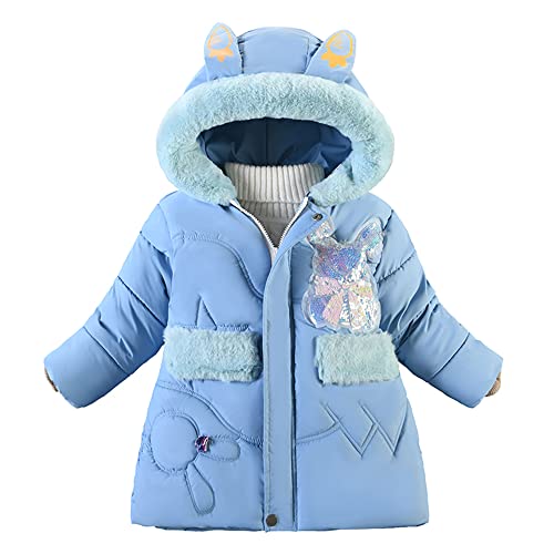 TOKYMOON Mädchen Wintermäntel Warme Jacken Kinder Mädchen Steppjacke Mädchen Winterjacke mit Kapuze Kinder Winter Mantel Baumwolle Outwear Kinder Winddicht Reißverschluss Outdoorjacke von TOKYMOON