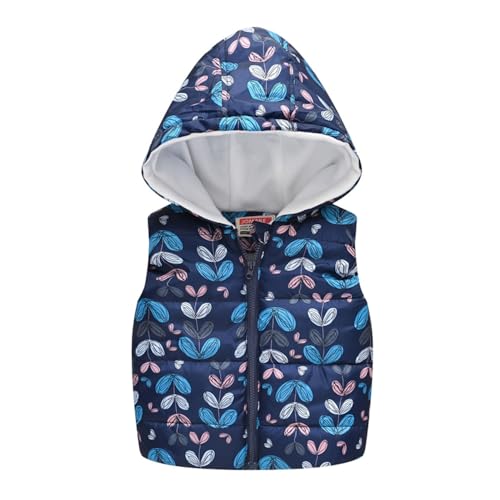 TOKYMOON Weste Kinder Winterweste mit Kapuze Weste Gefüttert Jungen Mädchen Steppweste Warme Weste Ärmellose Jacke Herbst Winter Leichte Mantel Kapuzenweste Winterjacke Liebe 90 von TOKYMOON