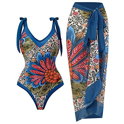 TOKYMOON Zweiteiliger Damen Badeanzug Sport v Ausschnitt Vintage Badeanzüge Damen Sexy high Waist Badeanzug Swimsuit Bademode Strandkleid Push up Retro Badeanzug Monokini Bauchweg Ananas L von TOKYMOON