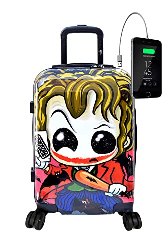 TOKYOTO Kinderkoffer Kinder-Trolley für Mädchen & Jungen 55x35x20 cm/Koffer Handgepäck Hartschalenkoffer, Reisekoffer klein Reisetasche Kinder mit TSA-Schloss & USB-Anschluss Joker von TOKYOTO