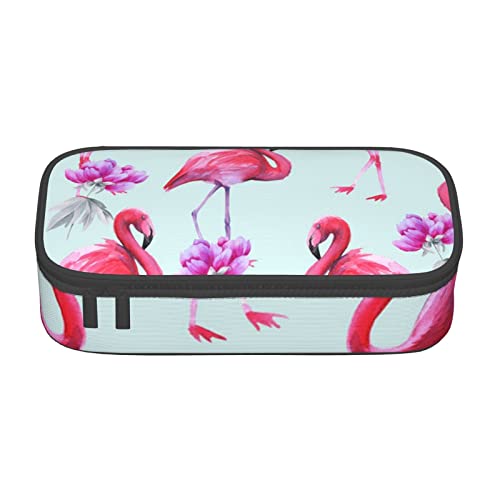 TOLKAT Flamingos Stifte-Tasche, großes Fassungsvermögen, robust, für Teenager, Mädchen, Jungen, Erwachsene, Rosa von TOLKAT