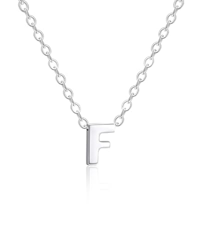 TOLOWOBK Kette Damen mit Buchstaben Silber Edelstahl Halskette A-Z Buchstabe Silberkette Damen Mädchen Personalisierte Anhänger Ketten Ostern Muttertag Geburtstag Geschenke für Mutter Tochter Frau Oma von TOLOWOBK
