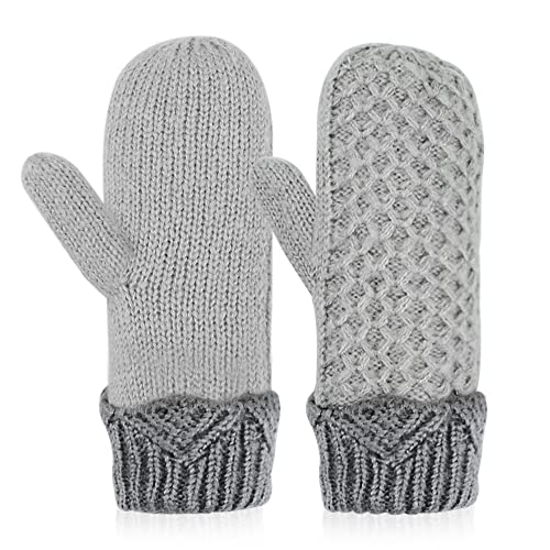 Handschuhe Damen Winter Warm, Super Dicke Gestrickt Damen Fausthandschuhe Winterhandschuhe Outdoor Handschuhe, Perfektes Weihnachts Geburtstags Geschenk für Damen Mädchen Mutter Tochter Liebhaber von TOLOYE