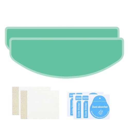 2 Stück Motorrad Helm Antibeschlag Folie, Antibeschlagschutz für Klarere Sicht, Wasserabweisend,Universal-Visierschutz, Aufkleber, Helm Visier Folie PET Motorradhelm-Visier von TOLVUNZ