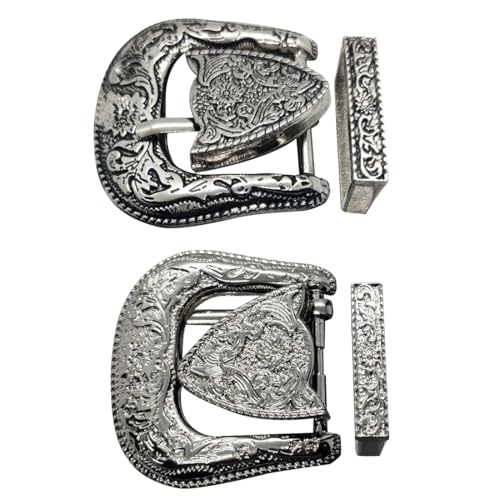 30mm Gürtelschnalle Vintage Design Gürtelschnalle Western Gürtelschnallen, 2 Stück Buckle Wechselschließe Gürtelschließe, Buckle Wechselschließe Gürtelschließe Massiv, Robuste Metall Legierung von TOLVUNZ