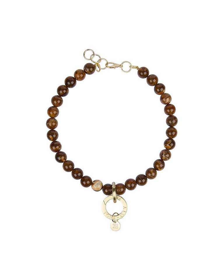 TOM+HATTY Kette mit Anhänger - Kunstharzkette - Perlenkette mit Anhänger - Braune Halskette von TOM+HATTY