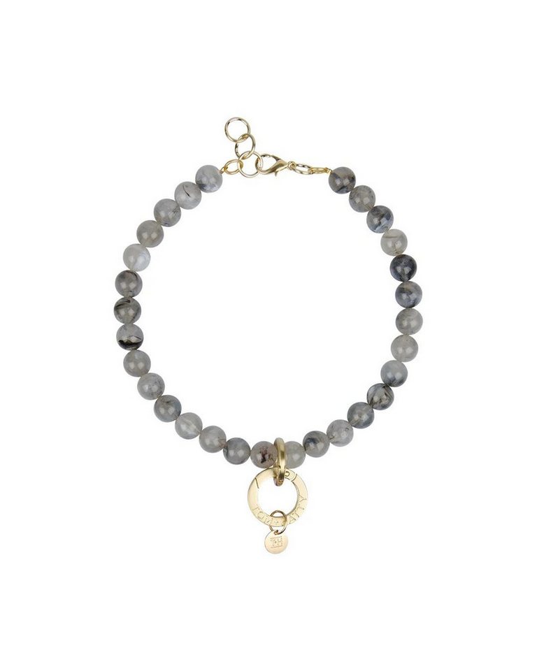 TOM+HATTY Kette mit Anhänger - Kunstharzkette - Perlenkette mit Anhänger - Graue Halskette von TOM+HATTY