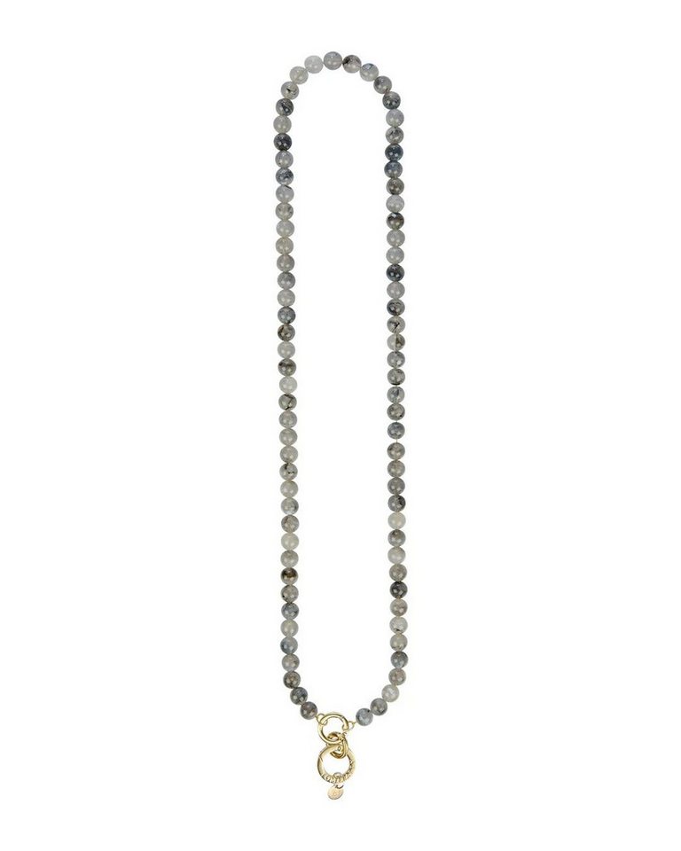 TOM+HATTY Kette mit Anhänger - große Kunstharzkette - Graue Halskette - Lange Perlenkette von TOM+HATTY