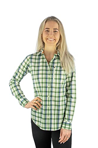 TOM COLLINS Damen Bluse Langarm Freizeitbluse mit Haifischkragen Snuko, Größe:50, Farbe:Oliv von TOM COLLINS