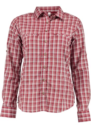 TOM COLLINS Damen Bluse Langarm Freizeitbluse mit Liegekragen Sukato, Größe:42, Farbe:mittelrot von TOM COLLINS