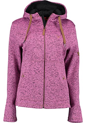 TOM COLLINS Damen Fleecejacke Freizeitjacke Zipper hochgeschlossen mit Kapuze Adisur, Größe:40, Farbe:Himbeere von TOM COLLINS