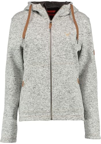 TOM COLLINS Damen Fleecejacke Freizeitjacke Zipper hochgeschlossen mit Kapuze Adisur, Größe:44, Farbe:Mittelgrau von TOM COLLINS