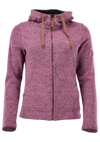 TOM COLLINS Damen Fleecejacke Freizeitjacke Zipper hochgeschlossen mit Kapuze Adisur, Größe:46, Farbe:Himbeere von TOM COLLINS