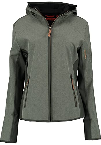 TOM COLLINS Damen Softshelljacke Übergangsjacke Outdoorjacke mit Kapuze Gixud, Größe:44, Farbe:oliv von TOM COLLINS