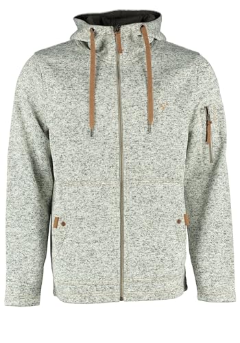 TOM COLLINS Herren Fleecejacke Freizeitjacke Zipper hochgeschlossen mit Kapuze Vazabi, Größe:XXL, Farbe:mittelgrau von TOM COLLINS