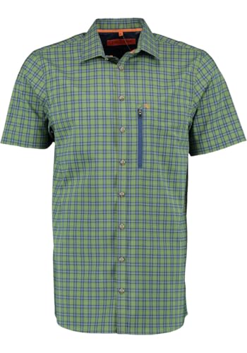 TOM COLLINS Herren Hemd Kurzarm Freizeithemd mit Haifischkragen Evoju, Größe:39/40, Farbe:heugrün von TOM COLLINS