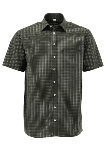 TOM COLLINS Herren Hemd Kurzarm Freizeithemd mit Haifischkragen Rucpo, Größe:43/44, Farbe:trachtengrün von TOM COLLINS