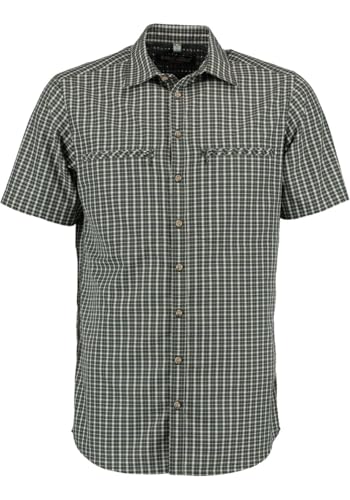 TOM COLLINS Herren Hemd Kurzarm Freizeithemd mit Liegekragen Jenosi, Größe:37/38, Farbe:dunkelgrün von TOM COLLINS