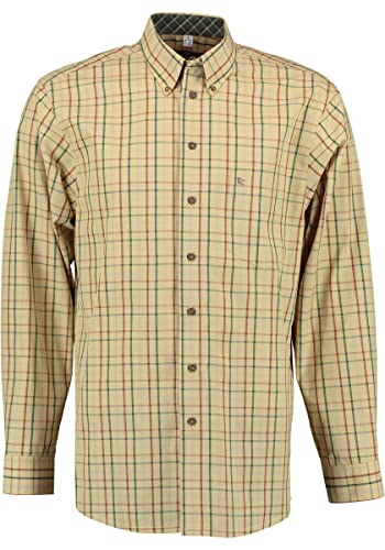 TOM COLLINS Herren Hemd Langarm Freizeithemd mit Button-Down Kragen Ferinu, Größe:45/46, Farbe:hellgelb von TOM COLLINS
