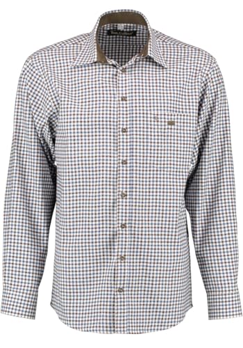 TOM COLLINS Herren Hemd Langarm Freizeithemd mit Button-Down Kragen Gomfevu, Größe:37/38, Farbe:mittelbraun von TOM COLLINS