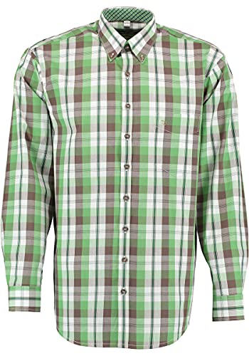 TOM COLLINS Herren Hemd Langarm Freizeithemd mit Button-Down Kragen Izuda, Größe:41/42, Farbe:trachtengrün von TOM COLLINS