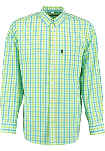 TOM COLLINS Herren Hemd Langarm Freizeithemd mit Button-Down Kragen Wielem, Größe:39/40, Farbe:türkis von TOM COLLINS