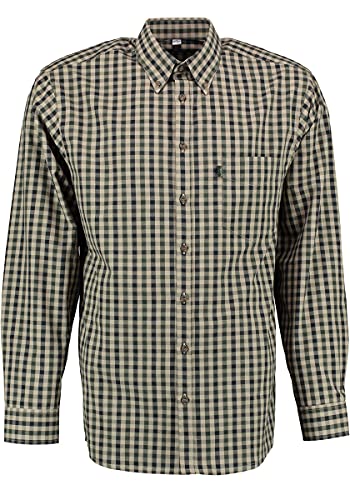 TOM COLLINS Herren Hemd Langarm Freizeithemd mit Button-Down Kragen Wielem, Größe:43/44, Farbe:schwarz von TOM COLLINS