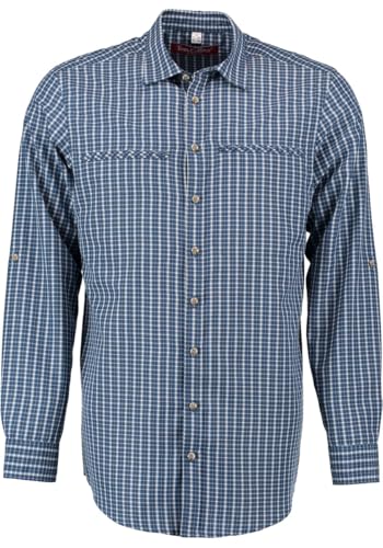 TOM COLLINS Herren Hemd Langarm Freizeithemd mit Haifischkragen Dratfy, Größe:47/48, Farbe:Jeans von TOM COLLINS