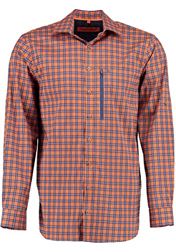 TOM COLLINS Herren Hemd Langarm Freizeithemd mit Haifischkragen Nysim, Größe:39/40, Farbe:orange von TOM COLLINS