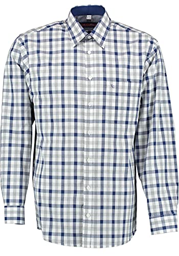 TOM COLLINS Herren Hemd Langarm Freizeithemd mit Liegekragen Glaxu, Größe:41/42, Farbe:Kornblau von TOM COLLINS