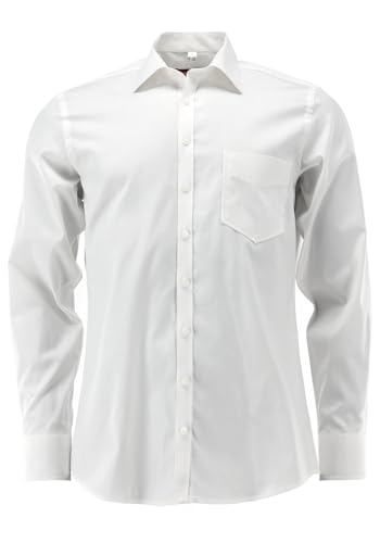 TOM COLLINS Herren Hemd Langarm Freizeithemd mit Liegekragen Pulayo, Größe:45/46, Farbe:weiß von TOM COLLINS