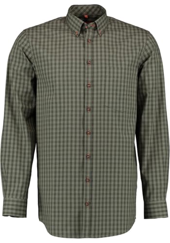 TOM COLLINS Herren Hemd Langarm Jagdhemd mit Button-Down-Kragen Regau, Größe:37/38, Farbe:trachtengrün von TOM COLLINS