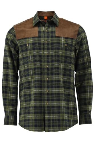 TOM COLLINS Herren Hemd Langarm Jagdhemd mit Haifischkragen Folohu, Größe:45/46, Farbe:trachtengrün von TOM COLLINS