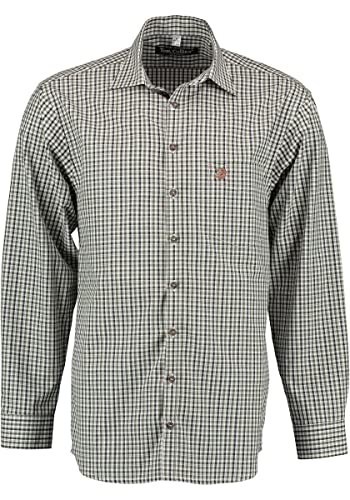 TOM COLLINS Herren Hemd Langarm Jagdhemd mit Liegekragen Tovic, Größe:37/38, Farbe:Oliv von TOM COLLINS