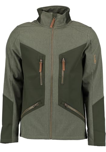 TOM COLLINS Herren Softshelljacke Übergangsjacke Outdoorjacke hochgeschlossen Gnoyod, Größe:6XL, Farbe:oliv von TOM COLLINS