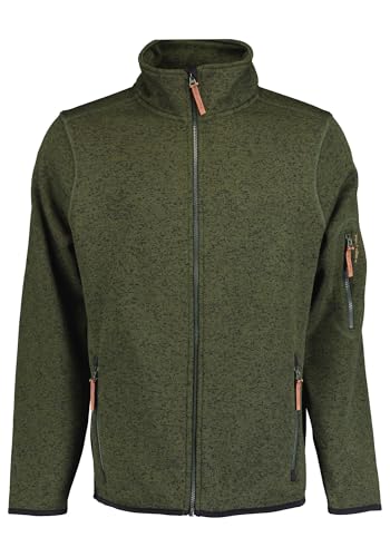 TOM COLLINS Herren Strickfleecejacke Freizeitjacke mit Stehkragen hochgeschlossen Jatya, Größe:XXXL, Farbe:schilf von TOM COLLINS
