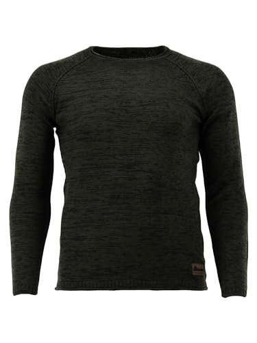 TOM COLLINS Herren Strickpullover Feinstrick mit Rundhalsausschnitt Nusupi, Größe:4XL, Farbe:Oliv von TOM COLLINS