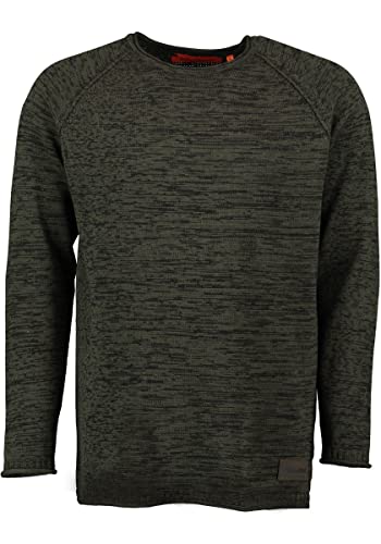 TOM COLLINS Herren Strickpullover Feinstrick mit Rundhalsausschnitt Nusupi, Größe:5XL, Farbe:Oliv von TOM COLLINS