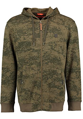 TOM COLLINS Herren Sweatjacke Zipper mit Kapuze und Kängurutaschen Dutolo, Größe:L, Farbe:Khaki/Schlamm von TOM COLLINS