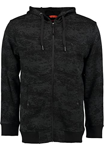 TOM COLLINS Herren Sweatjacke Zipper mit Kapuze und Kängurutaschen Dutolo, Größe:L, Farbe:schwarz von TOM COLLINS