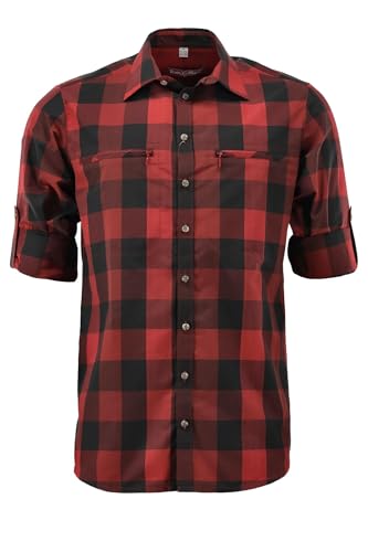 TOM COLLINS Langarm Hemd mit Haifischkragen Hetesi, Größe:47/48, Farbe:mittelrot von TOM COLLINS