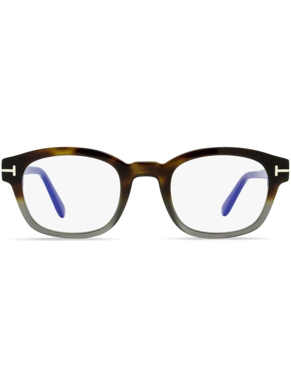 TOM FORD Eyewear Blue Block Brille mit eckigem Gestell - Braun von TOM FORD Eyewear