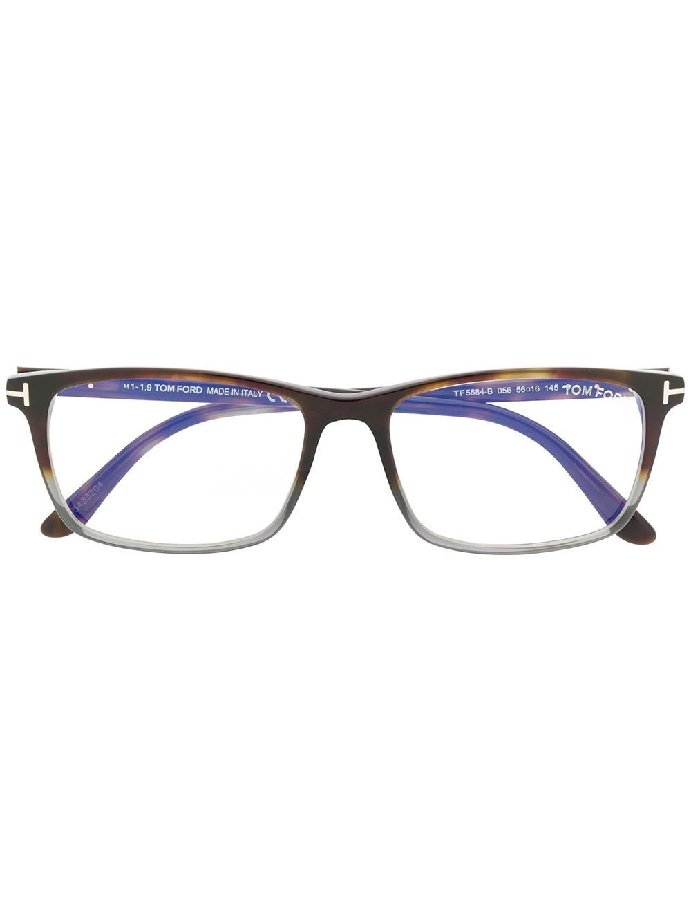 TOM FORD Eyewear Brille mit eckigem Gestell - Braun von TOM FORD Eyewear