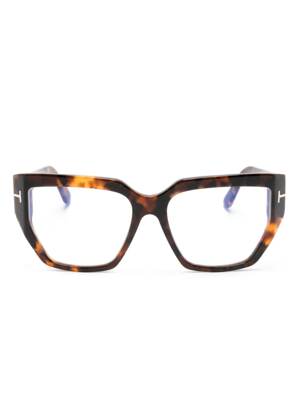 TOM FORD Eyewear Brille mit geometrischem Gestell - Braun von TOM FORD Eyewear