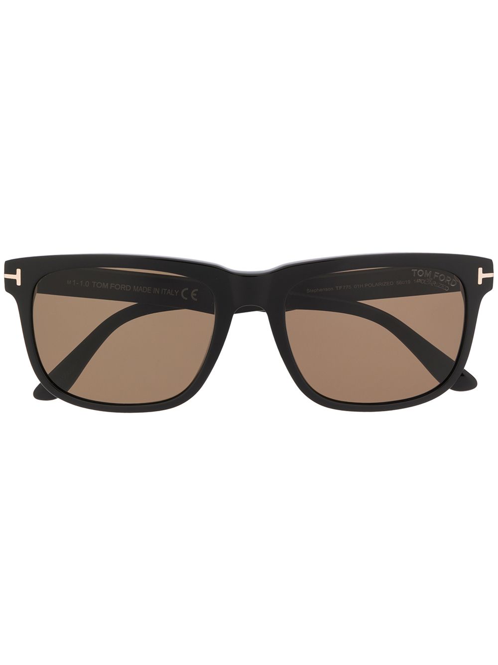 TOM FORD Eyewear Eckige 'Morgan' Sonnenbrille - Schwarz von TOM FORD Eyewear