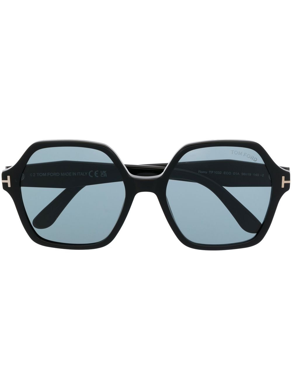 TOM FORD Eyewear Eckige Oversized-Sonnenbrille - Schwarz von TOM FORD Eyewear